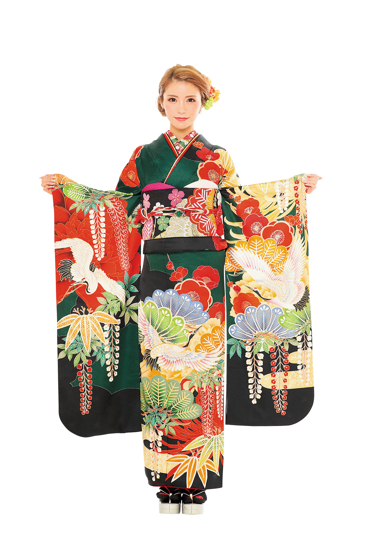 鶴(I702)｜振袖コレクション｜成人式振袖と振袖レンタルの専門店