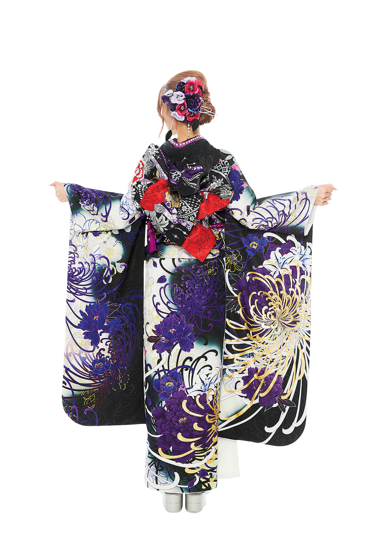 らんらん　振袖のみ 蘭】振袖・桜枝に短冊 No.F26 / 縁 -enishi-